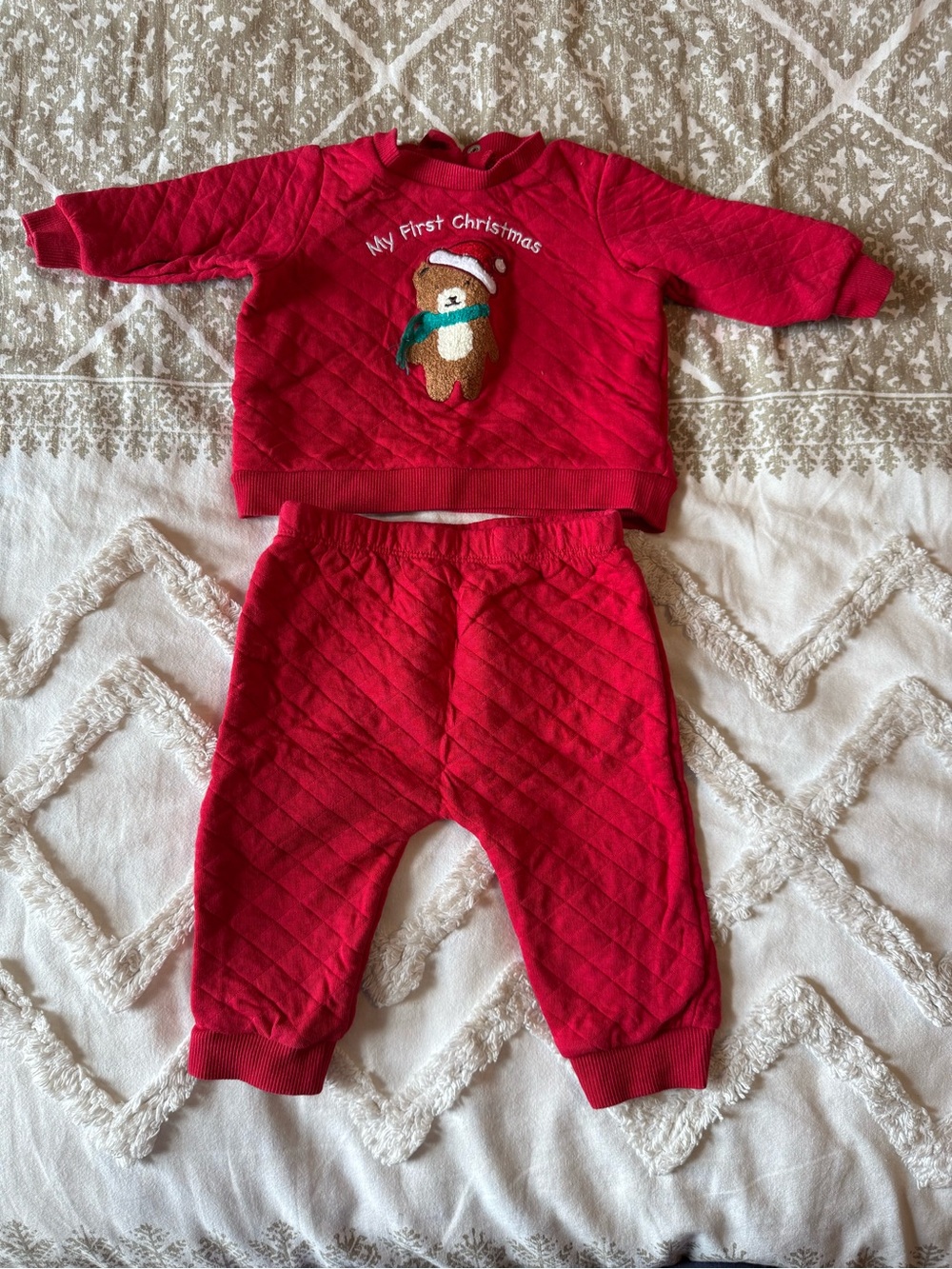 Little Me Red Baby Two-Piece Outfit
